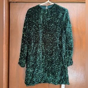 Medium Green Sequin Dress